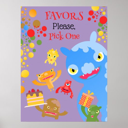 リトルパーティーモンスター紙吹雪誕生会 ポスター (正面)