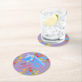 リトルパーティーモンスター紙吹雪誕生会 ラウンドペーパーコースター (インサイチュ)