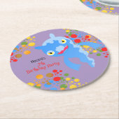 リトルパーティーモンスター紙吹雪誕生会 ラウンドペーパーコースター (アングル)