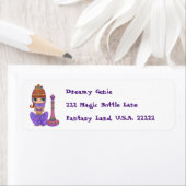 リトルパープルジェニーベリーダンサー大きな目かわいい ラベル (インサイチュ)