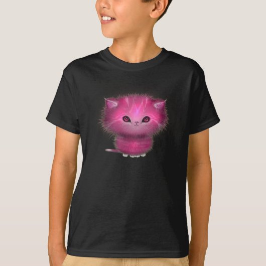 リトルパープルタビー猫の子猫 Tシャツ (正面)