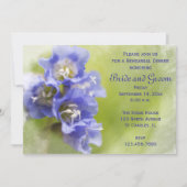 リトルパープル花結婚のリハーサルディナー 招待状 (正面)