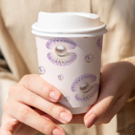 リトルパールウォーターカラーパープルシーシェルベビーショウ 紙コップ