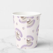 リトルパールウォーターカラーパープルシーシェルベビーショウ 紙コップ (右)