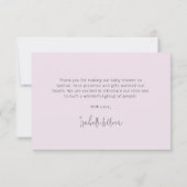 リトルパールオイスターベビーシャワーサンキューカード 招待状 (裏面)