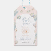 リトルパールシーシェル海ビーチベビーシャワー ギフトタグ (正面)