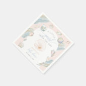 リトルパールシーシェル海ビーチベビーシャワー スタンダードカクテルナプキン (角)
