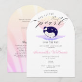 リトルパールビーチ海ザシーベビーシャワー 招待状 (正面/裏面)