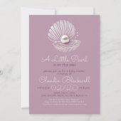 リトルパールベビーシャワー招待状 招待状 (正面)