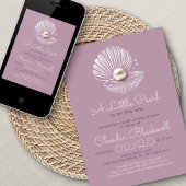 リトルパールベビーシャワー招待状 招待状