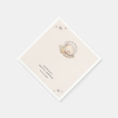 リトルパール海ビーチシーシェルガールベビーシャワー スタンダードカクテルナプキン (角)