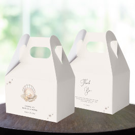 リトルパール海ビーチシーシェルガールベビーシャワー フェイバーボックス