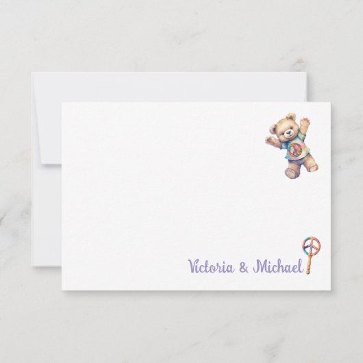 リトルヒッピーTye染料のクロセスラインありがとうご注意 招待状 (裏面)