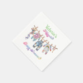 リトルヒッピーTye染料の洗濯の赤ちゃんシャワー スタンダードカクテルナプキン (角)