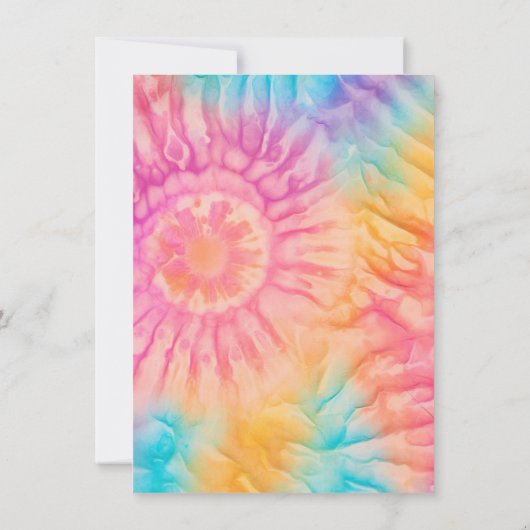 リトルヒッピーTye染料の洗濯の赤ちゃんシャワー 招待状 (裏面)