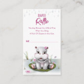 リトルヒッポリバーアドベンチャーガールベビーシャワー エンクロージャーカード (正面)