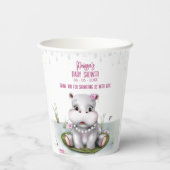 リトルヒッポリバーアドベンチャーガールベビーシャワー 紙コップ (裏面)