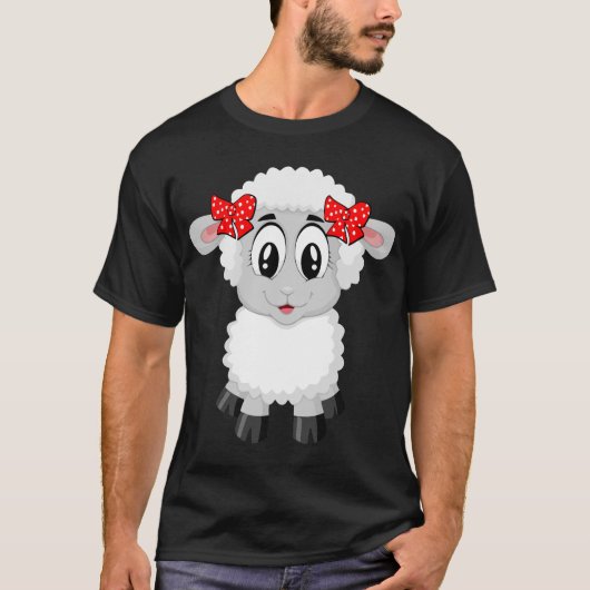 リトルヒツジの衣装ファーム動物 Tシャツ (正面)