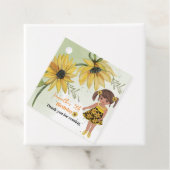 リトルヒマワリ水彩五番目の女の子誕生日 フェイバータグ (インサイチュ)