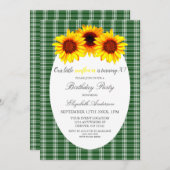 リトルヒマワリ誕生日 招待状 (正面/裏面)