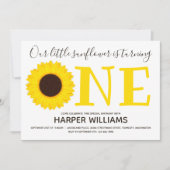 リトルヒマワリ1回フローラ最初の誕生日 招待状 (正面)