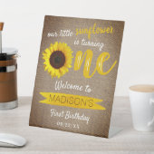 リトルヒマワリ1歳の誕生日へようこそ 台座サイン (インサイチュ)