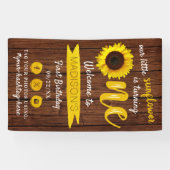 リトルヒマワリ1歳の誕生日へようこそ 横断幕 (横)