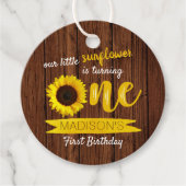 リトルヒマワリ1歳の誕生日メッセージカード フェイバータグ (正面)