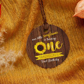 リトルヒマワリ1歳の誕生日メッセージカード フェイバータグ