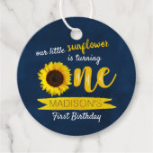 リトルヒマワリ1歳の誕生日メッセージカード フェイバータグ (正面)