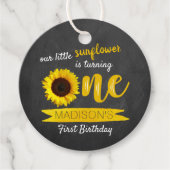 リトルヒマワリ1歳の誕生日メッセージカード フェイバータグ (正面)