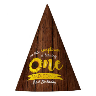 リトルヒマワリ1歳の誕生日 パーティーハット