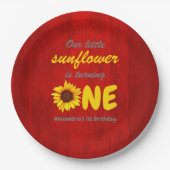 リトルヒマワリ1歳の誕生日 ペーパープレート (正面)