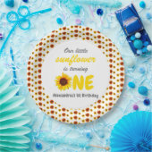 リトルヒマワリ1歳の誕生日 ペーパープレート (パーティー)