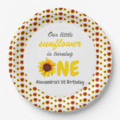 リトルヒマワリ1歳の誕生日 ペーパープレート (正面)