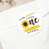 リトルヒマワリ1歳の誕生日 ラウンドシール