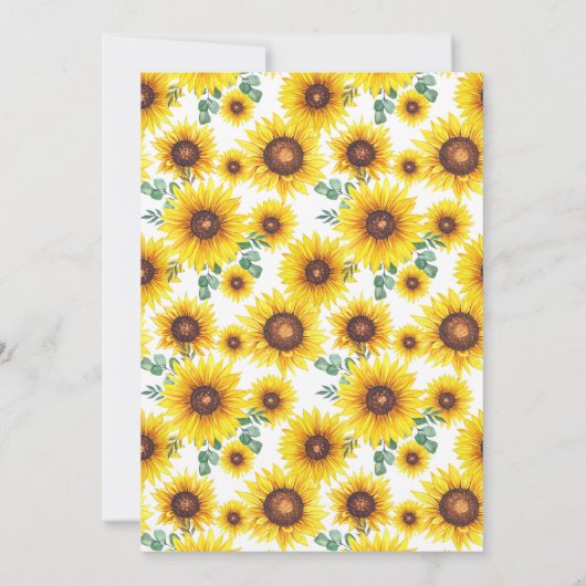 リトルヒマワリ1歳の誕生日 招待状 (裏面)