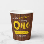 リトルヒマワリ1歳の誕生日 紙コップ (正面)