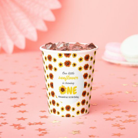 リトルヒマワリ1歳の誕生日 紙コップ (インサイチュ)