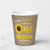 リトルヒマワリ1歳の誕生日 紙コップ (正面)