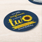 リトルヒマワリ2nd誕生日パーティー ラウンドペーパーコースター (アングル)