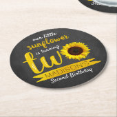 リトルヒマワリ2nd誕生日パーティー ラウンドペーパーコースター (アングル)