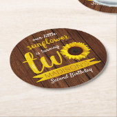 リトルヒマワリ2nd誕生日パーティー ラウンドペーパーコースター (アングル)