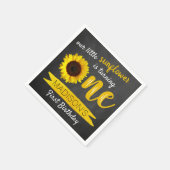 リトルヒマワールシャルボード1st誕生日 スタンダードカクテルナプキン (角)