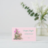 リトルヒョウ赤ちゃんシャワーおむつラッフルチケット エンクロージャーカード (スタンド正面)