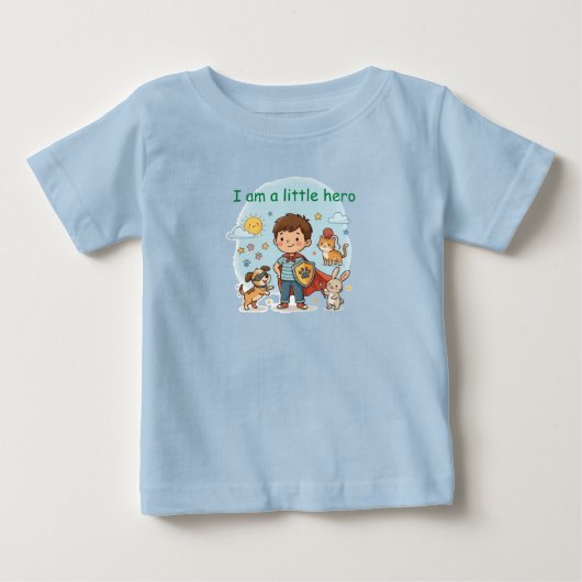 リトルヒーローTシャツ ベビーTシャツ (正面)