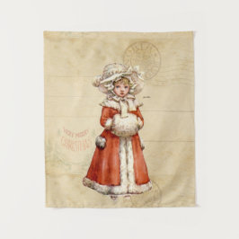 リトルビクトリアンカロラーカスタムクリスマス タペストリー