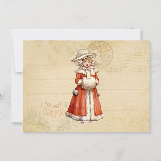 リトルビクトリアンカロラーカスタムクリスマス 招待状 (裏面)