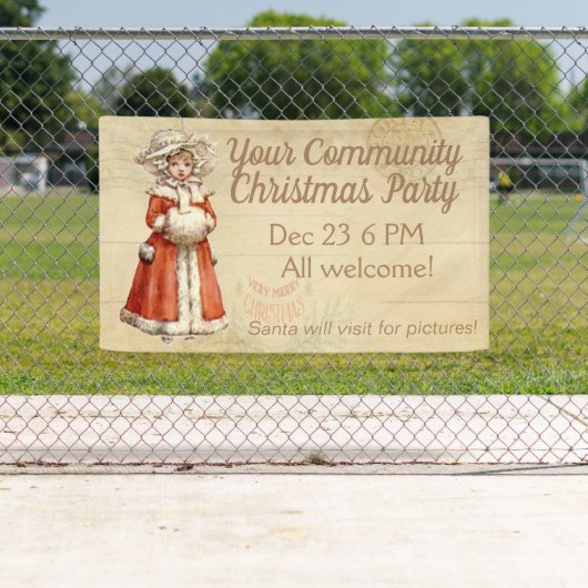 リトルビクトリアンカロラーカスタムクリスマス 横断幕 (インサイチュ)