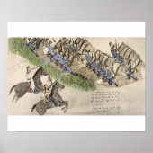 リトルビッグホーンの戦いのオープン(インク) ポスター (正面)